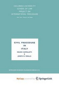 Enlarge image Cover: Civil Procedure in Italy - Springer