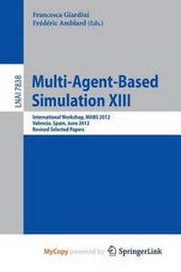 Enlarge image Cover: Multi-Agent-Based Simulation XIII - Springer