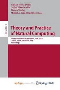 Enlarge image Cover: Theory and Practice of Natural Computing - Springer