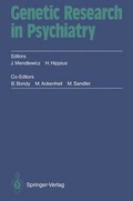 Cover: Genetic Research in Psychiatry - Springer