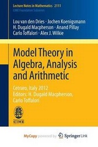 Enlarge image Cover: Model Theory in Algebra, Analysis and Arithmetic - Springer