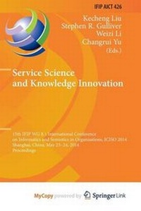 Enlarge image Cover: Service Science and Knowledge Innovation - Springer