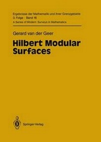 Enlarge image Cover: Hilbert Modular Surfaces - Springer