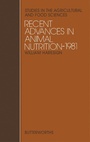 Cover: Recent Advances in Animal Nutrition - Butterworth-Heinemann