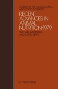 Cover: Recent Advances in Animal Nutrition - 1979 - Butterworth-Heinemann