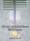 Cover: A First Course in the Qualitative Theory of Differential Equations - Pearson