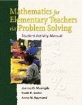 Cover: Mathematics for Elementary Teachers via Problem Solving - Pearson