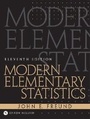Cover: Modern Elementary Statistics - Pearson