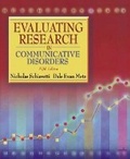 Cover: Evaluating Research in Communicative Disorders - Pearson