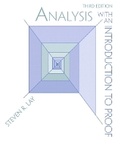 Cover: Analysis with an Introduction to Proof - Pearson