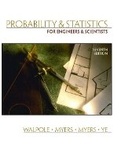 Cover: Probability and Statistics for Engineers and Scientists - Pearson