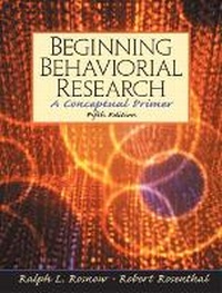 Enlarge image Cover: Beginning Behavioral Research - Pearson
