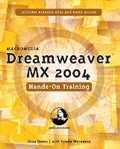 Cover: Macromedia Dreamweaver MX 2004 Hands-On Training - Peachpit Press Publications