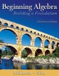 Cover: Beginning Algebra - Preliminary Edition - Pearson