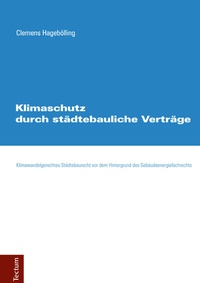 Abbildung von: Klimaschutz durch städtebauliche Verträge - Tectum Wissenschaftsverlag