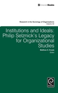 Cover: Institutions and Ideals - Emerald Group Publishing Limited