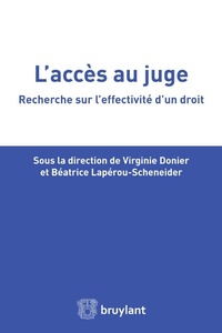 Abbildung von: L'accès au juge - Bruylant
