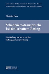 Abbildung von: Schadenersatzansprüche bei fehlerhaftem Rating - Verlag Österreich
