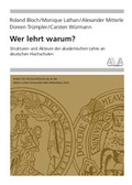 Cover: Wer lehrt warum? - AVA