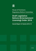 Cover: Draft Legislative Reform (Entertainment Licensing) Order 2014 - TSO