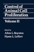 Cover: Control of Animal Cell Proliferation - Academic Press