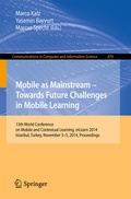 Cover: Mobile as Mainstream - Towards Future Challenges in Mobile Learning - Springer