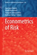 Cover: Econometrics of Risk - Springer