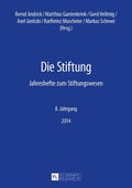 Cover: Die Stiftung - Peter Lang Verlag