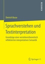 Cover: Sprachverstehen und Textinterpretation - Springer VS