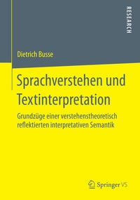 Enlarge image Cover: Sprachverstehen und Textinterpretation - Springer VS