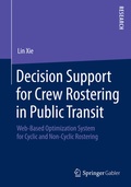 Cover: Decision Support for Crew Rostering in Public Transit - Springer Gabler