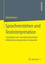 Cover: Sprachverstehen und Textinterpretation - Springer VS