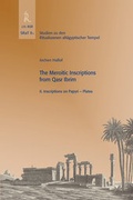 Cover: The Meroitic Inscriptions from Qasr Ibrim - J.H.R&ouml;ll Verlag