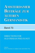 Cover: Directions for Old Frisian Philology - Rodopi
