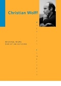 Cover: Christian Wolff - University of Illinois Press