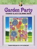 Cover: Creative Haven Garden Party Stained Glass Coloring Book - Dover Children's