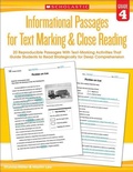Cover: Informational Passages for Text Marking & Close Reading: Grade 4 - Scholastic Teaching Resources
