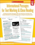Cover: Informational Passages for Text Marking & Close Reading: Grade 5 - Scholastic Teaching Resources