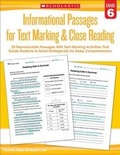 Cover: Informational Passages for Text Marking & Close Reading: Grade 6 - Scholastic Teaching Resources