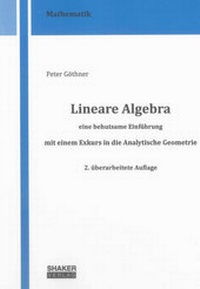 Abbildung von: Lineare Algebra - eine behutsame Einführung - Shaker
