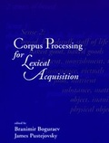 Cover: Corpus Processing for Lexical Acquisition - MIT Press