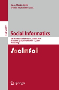 Enlarge image Cover: Social Informatics - Springer