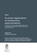 Cover: On Some Applications of Diophantine Approximations - Edizioni Della Normale