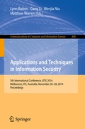 Cover: Applications and Techniques in Information Security - Springer