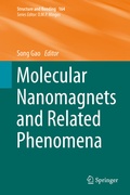 Cover: Molecular Nanomagnets and Related Phenomena - Springer