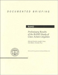 Abbildung von: Preliminary Results of the Rand Study of Class Action Litigation - RAND