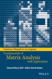 Abbildung von: Solutions Manual to accompany Fundamentals of Matrix Analysis with Applications - Wiley