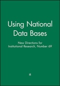 Cover: Using National Data Bases - Jossey-Bass