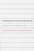 Cover: Critical Approaches to the Study of Higher Education - Johns Hopkins University Press