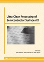Cover: Ultra Clean Processing of Semiconductor Surfaces IX - Trans Tech Publications Ltd